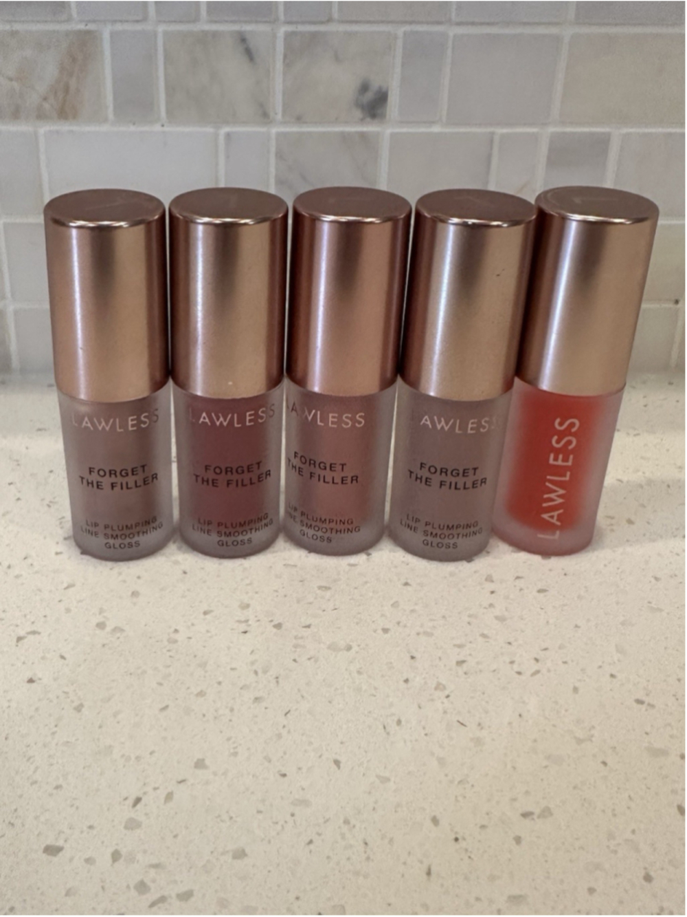 Lawless Forget The Filler Plumping Gloss Bundle x5 Minis | NWOB | Read For Shade